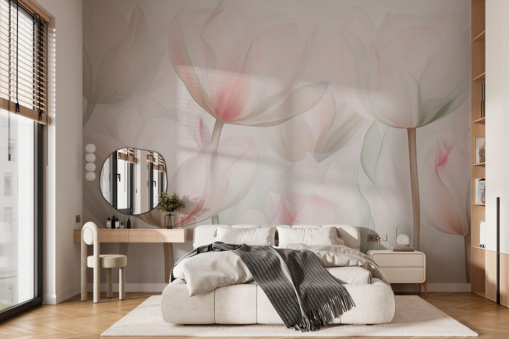 Delicate blooms in soft pastel hues Delicate blooms in soft pastel hues