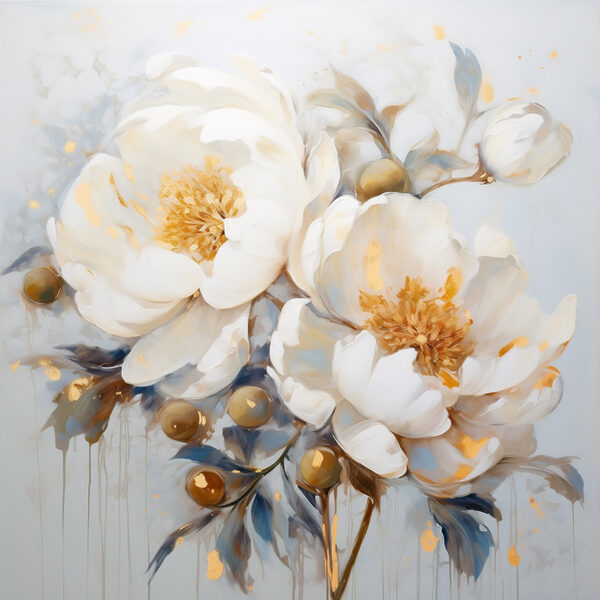 Peinture de fleurs blanches Peinture de fleurs blanches