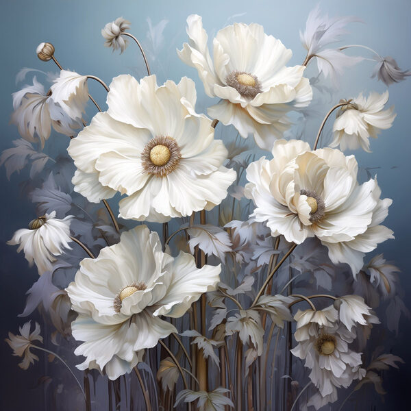 Peinture de fleurs blanches Peinture de fleurs blanches