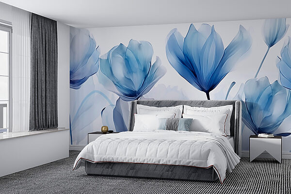 Fleurs bleues et blanches Fleurs bleues et blanches