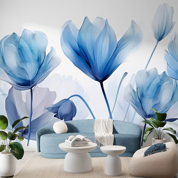 Fleurs bleues et blanches Fleurs bleues et blanches