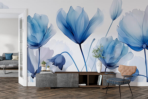 Fleurs bleues et blanches Fleurs bleues et blanches