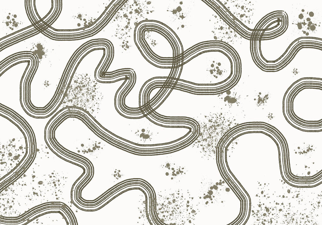Carte en noir et blanc d'une piste de course Carte en noir et blanc d'une piste de course