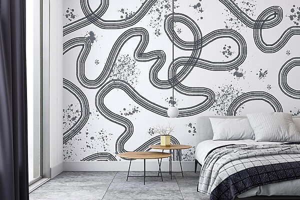 Black and white map of a race track