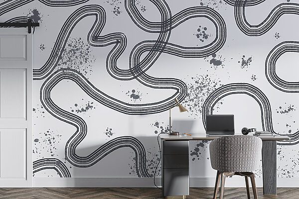 Black and white map of a race track