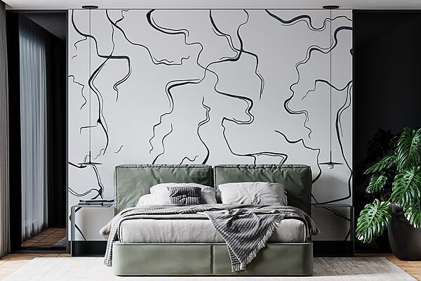 Black and white image of lines Black and white image of lines