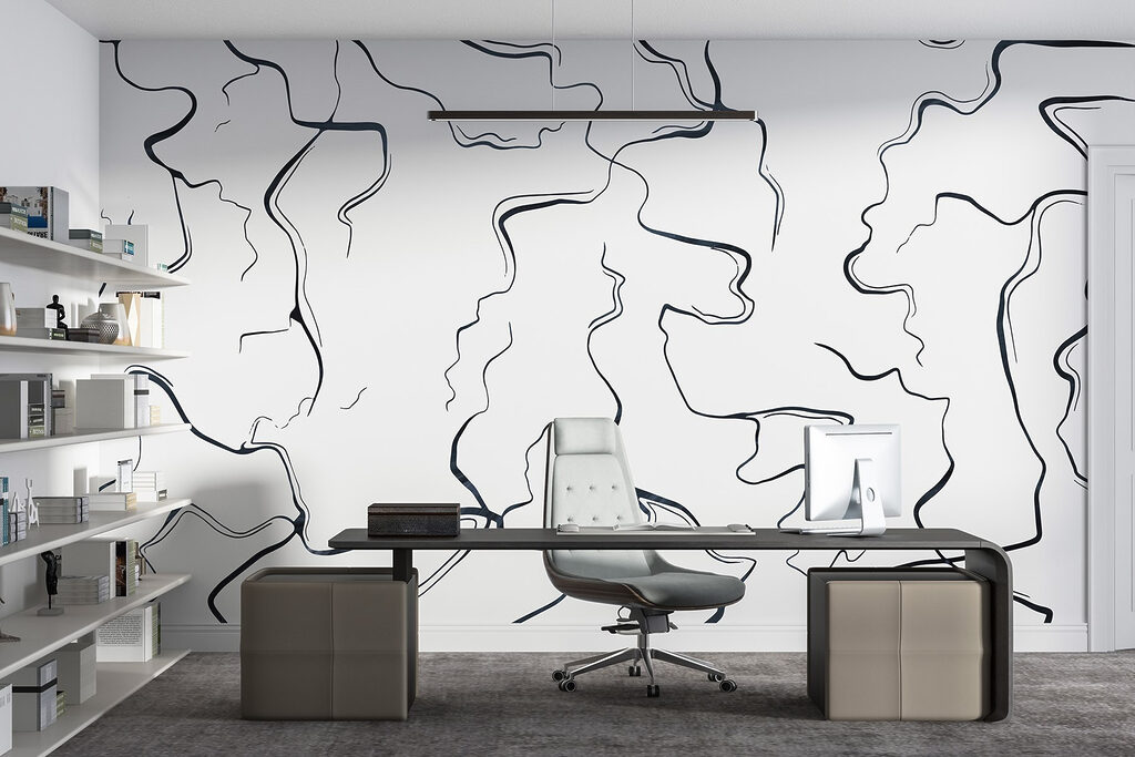 Black and white image of lines Black and white image of lines