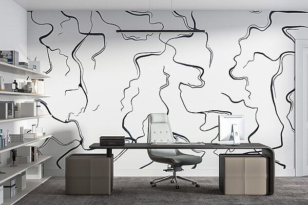 Black and white image of lines Black and white image of lines