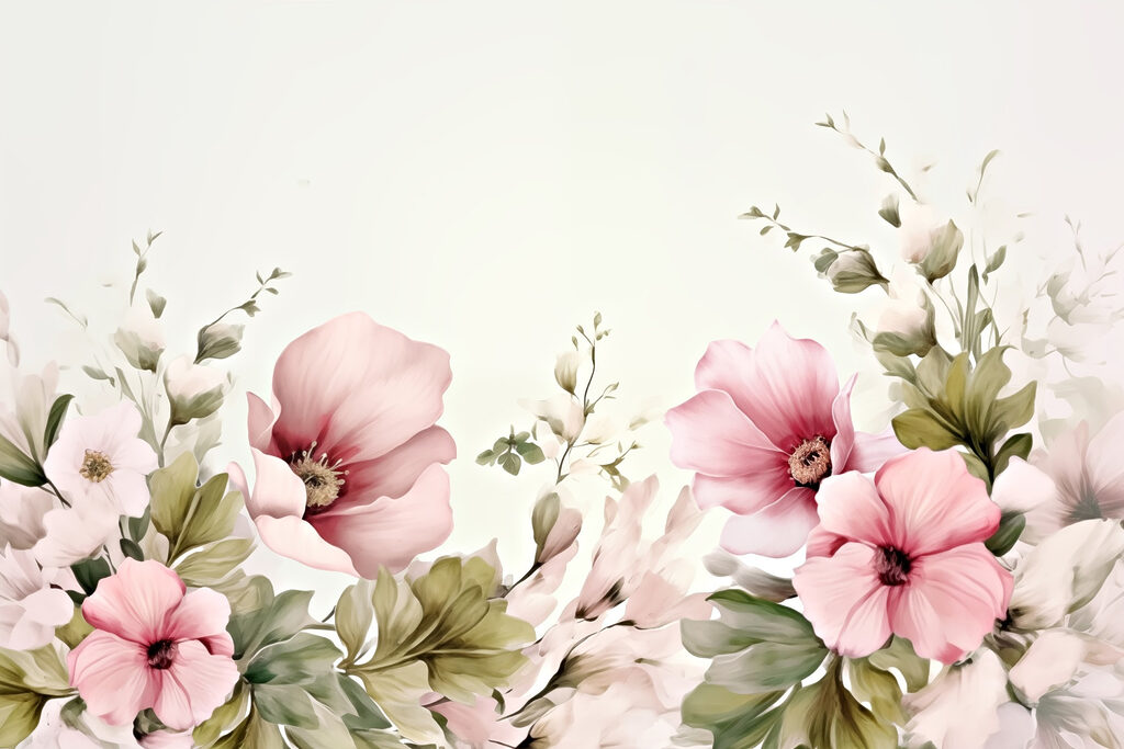 Peinture de fleurs et de feuilles Peinture de fleurs et de feuilles