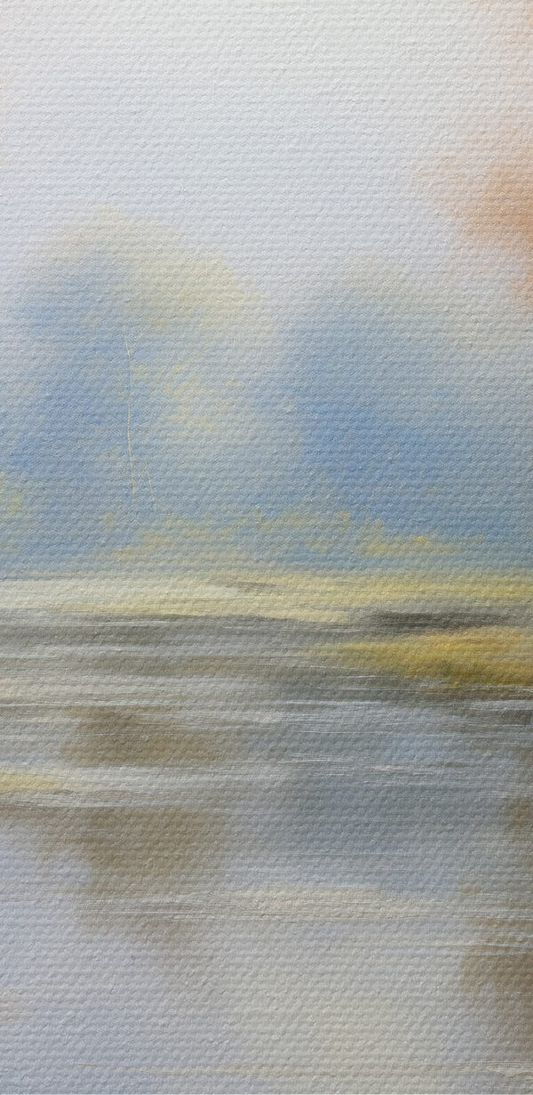 Peinture d'une rivière avec des arbres et de l'herbe Peinture d'une rivière avec des arbres et de l'herbe