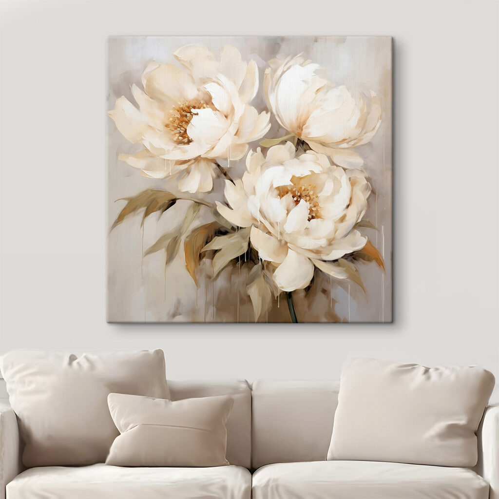 Painting of white flowers