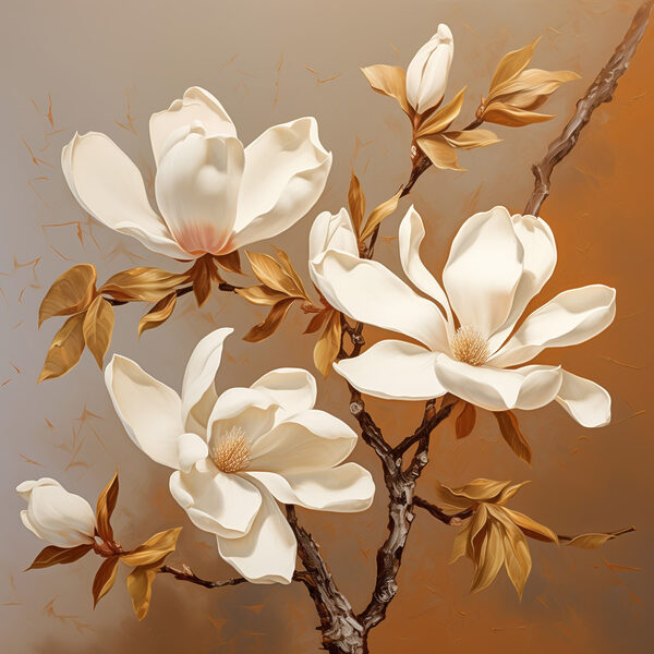 Fleurs blanches sur une branche Fleurs blanches sur une branche