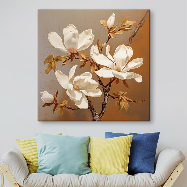Fleurs blanches sur une branche Fleurs blanches sur une branche