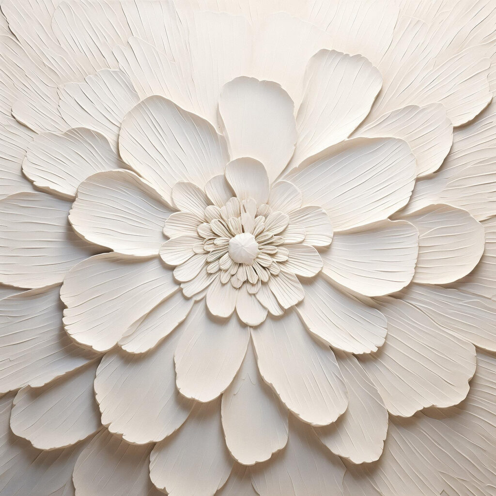 White flower with many petals