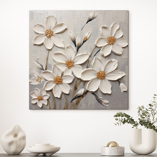 Peinture de fleurs blanches Peinture de fleurs blanches