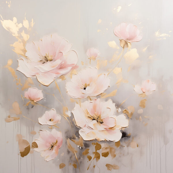Peinture de fleurs sur une surface blanche Peinture de fleurs sur une surface blanche