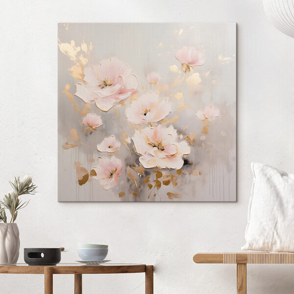 Peinture de fleurs sur une surface blanche Peinture de fleurs sur une surface blanche