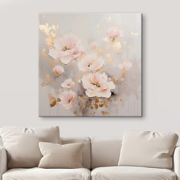 Peinture de fleurs sur une surface blanche Peinture de fleurs sur une surface blanche