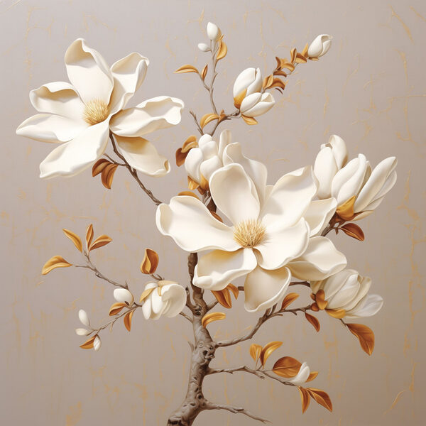 Fleurs blanches sur une branche Fleurs blanches sur une branche