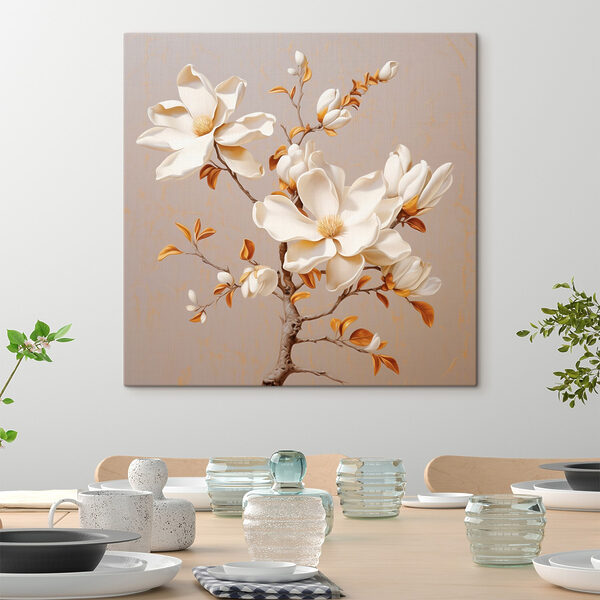 Fleurs blanches sur une branche Fleurs blanches sur une branche