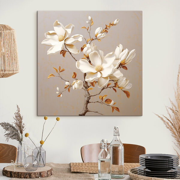 Fleurs blanches sur une branche Fleurs blanches sur une branche