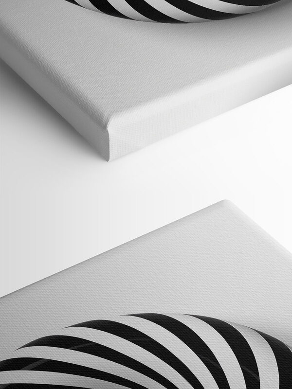 Objet tourbillonnant noir et blanc Objet tourbillonnant noir et blanc