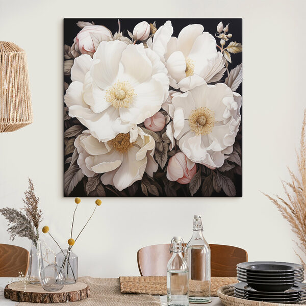 Tableaux Peinture de fleurs blanches (UGS : s43379) Tableaux Tableaux Peinture de fleurs blanches (UGS : s43379)