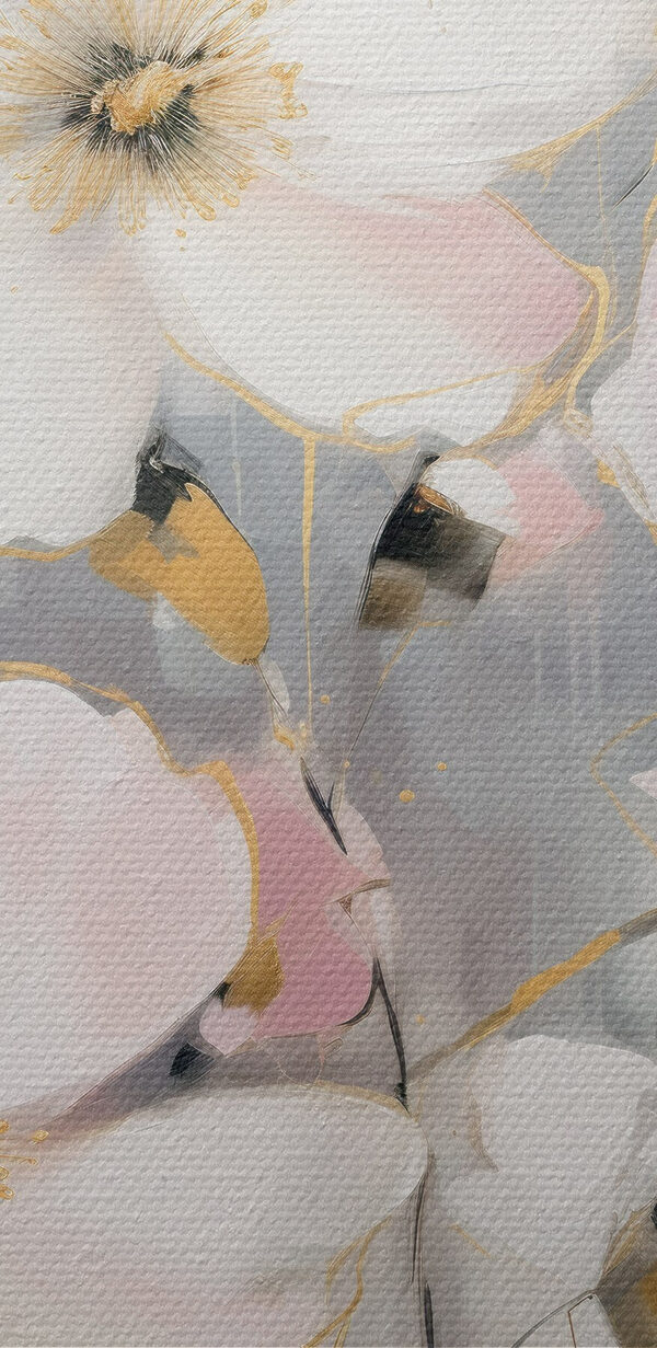 Peinture de fleurs sur fond gris Peinture de fleurs sur fond gris
