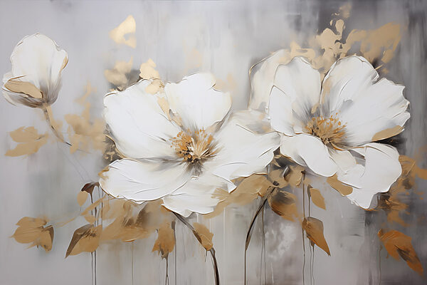 Peinture de fleurs blanches Peinture de fleurs blanches