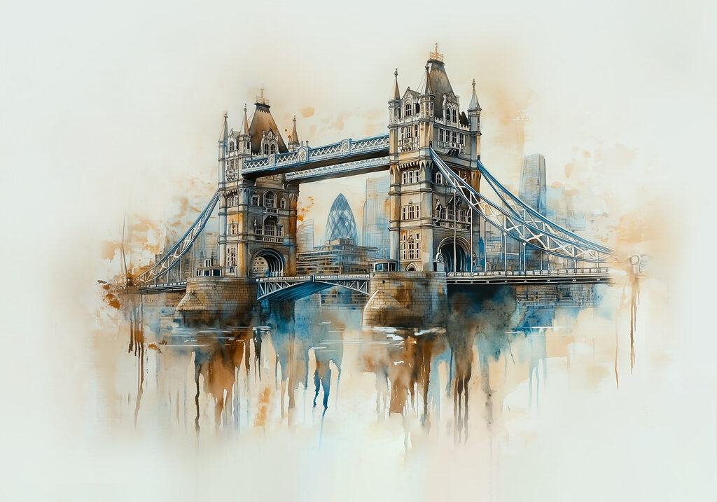 Aquarelle d'un pont Aquarelle d'un pont