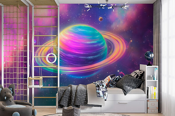 Planète colorée dans l'espace Planète colorée dans l'espace