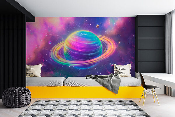 Planète colorée dans l'espace Planète colorée dans l'espace
