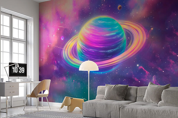 Planète colorée dans l'espace Planète colorée dans l'espace