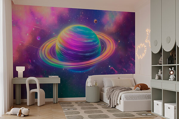 Planète colorée dans l'espace Planète colorée dans l'espace