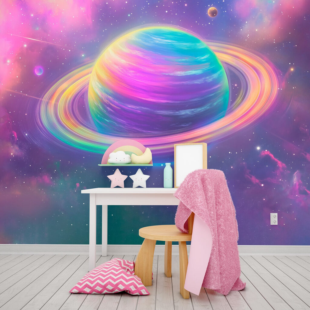 Colorful planet in space