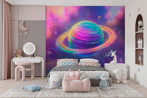 Planète colorée dans l'espace Planète colorée dans l'espace