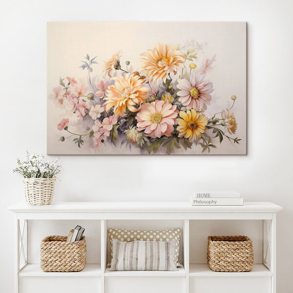 Peinture de fleurs sur fond blanc Peinture de fleurs sur fond blanc