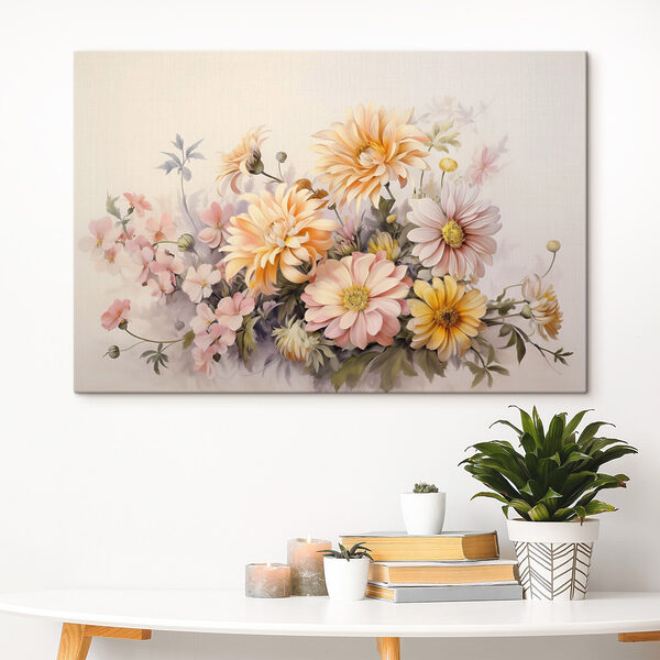Peinture de fleurs sur fond blanc Peinture de fleurs sur fond blanc