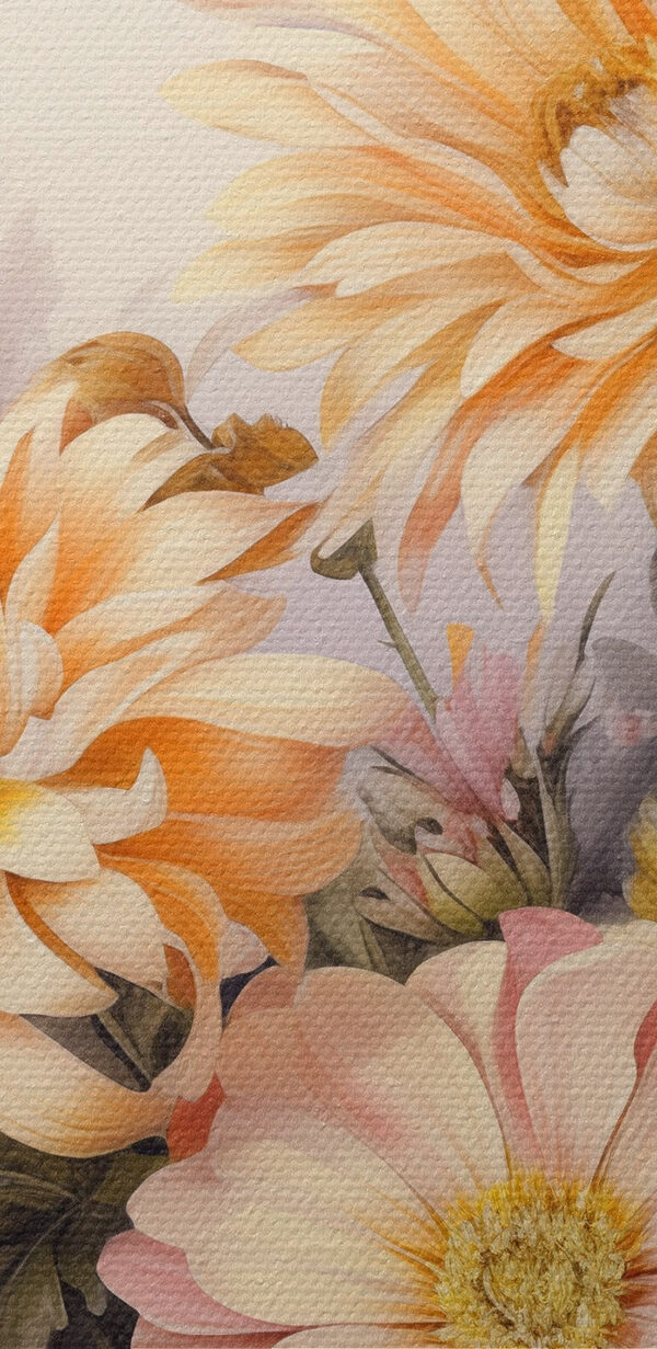 Peinture de fleurs sur fond blanc Peinture de fleurs sur fond blanc