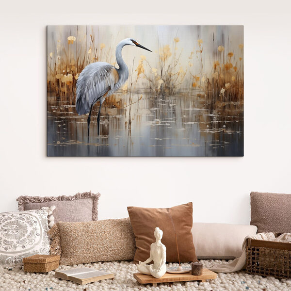 Oiseau debout dans l'eau Oiseau debout dans l'eau