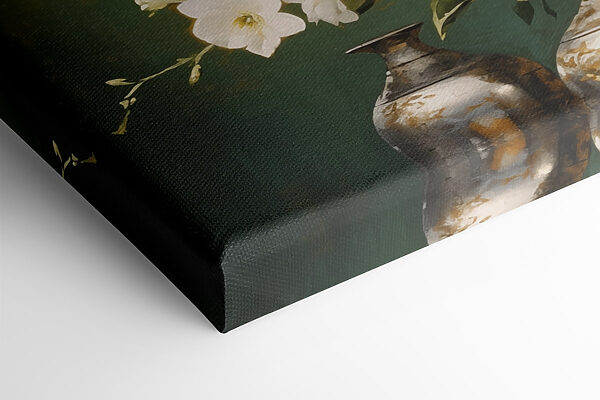 Vase avec fleurs blanches et bol Vase avec fleurs blanches et bol