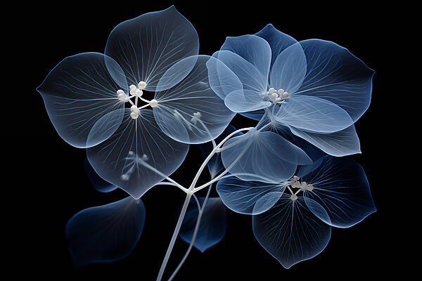 Fleurs translucides sur fond sombre Fleurs translucides sur fond sombre