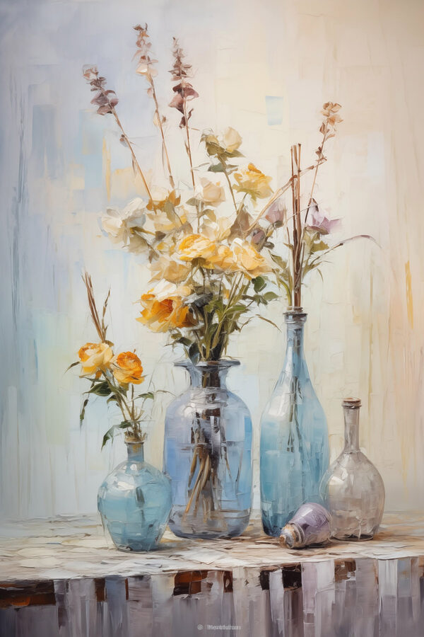 Peinture de fleurs dans des vases Peinture de fleurs dans des vases