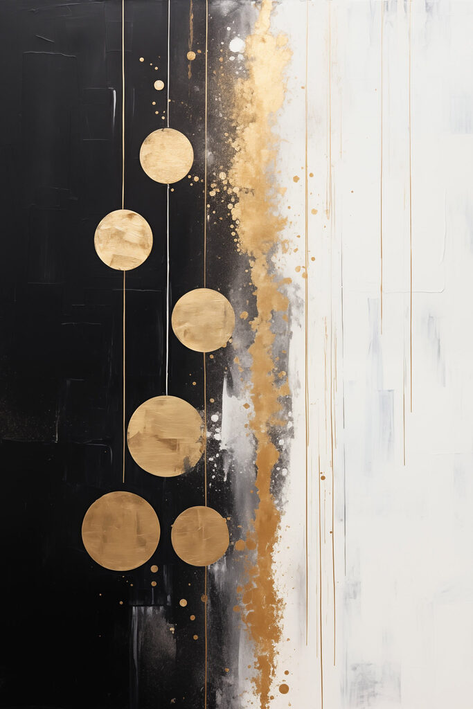 Painting of circles and lines Painting of circles and lines