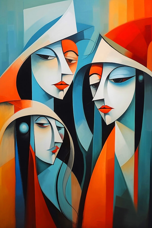 Groupe de femmes aux couleurs différentes Groupe de femmes aux couleurs différentes