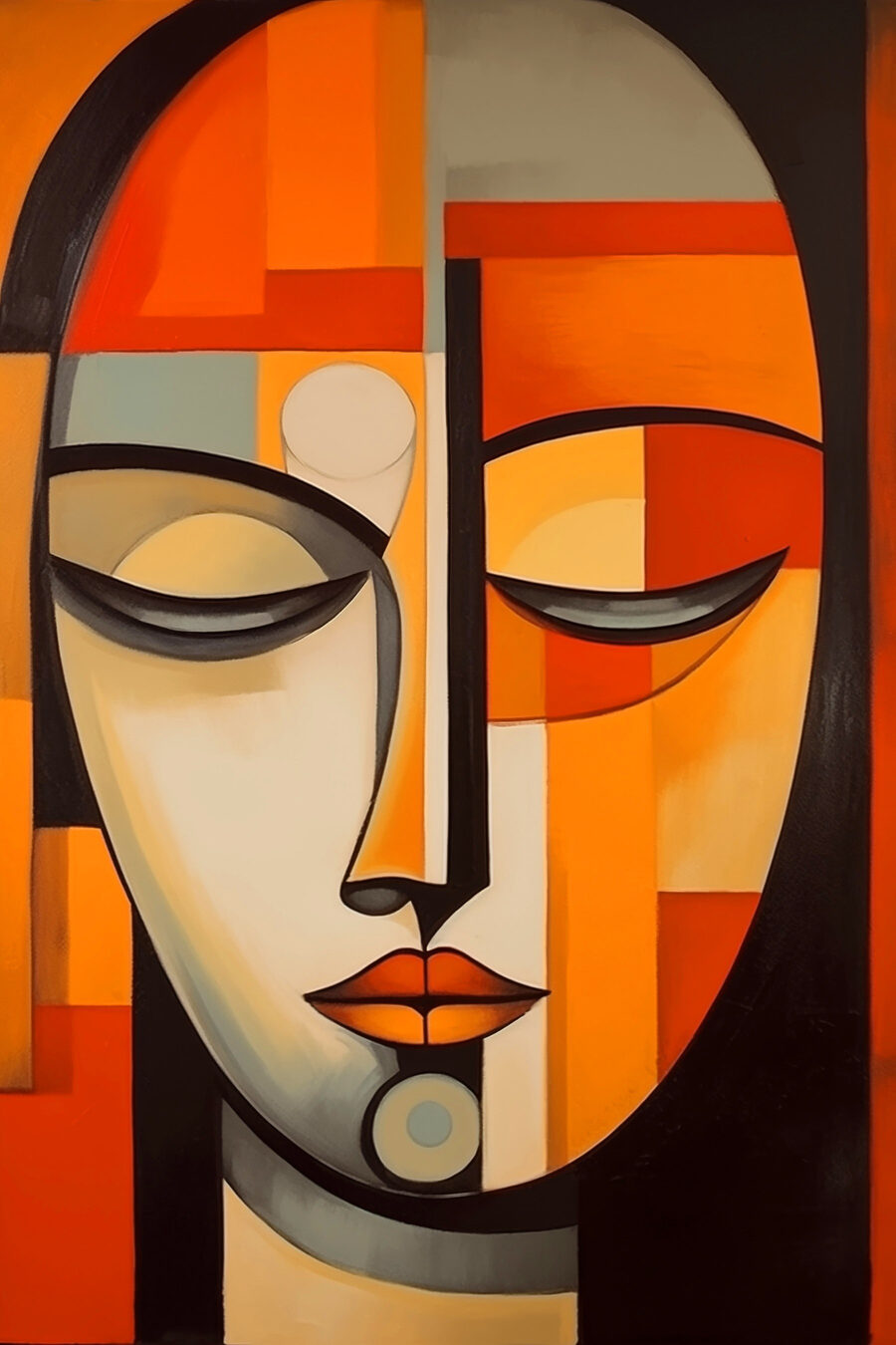 Peinture d'un visage de femme