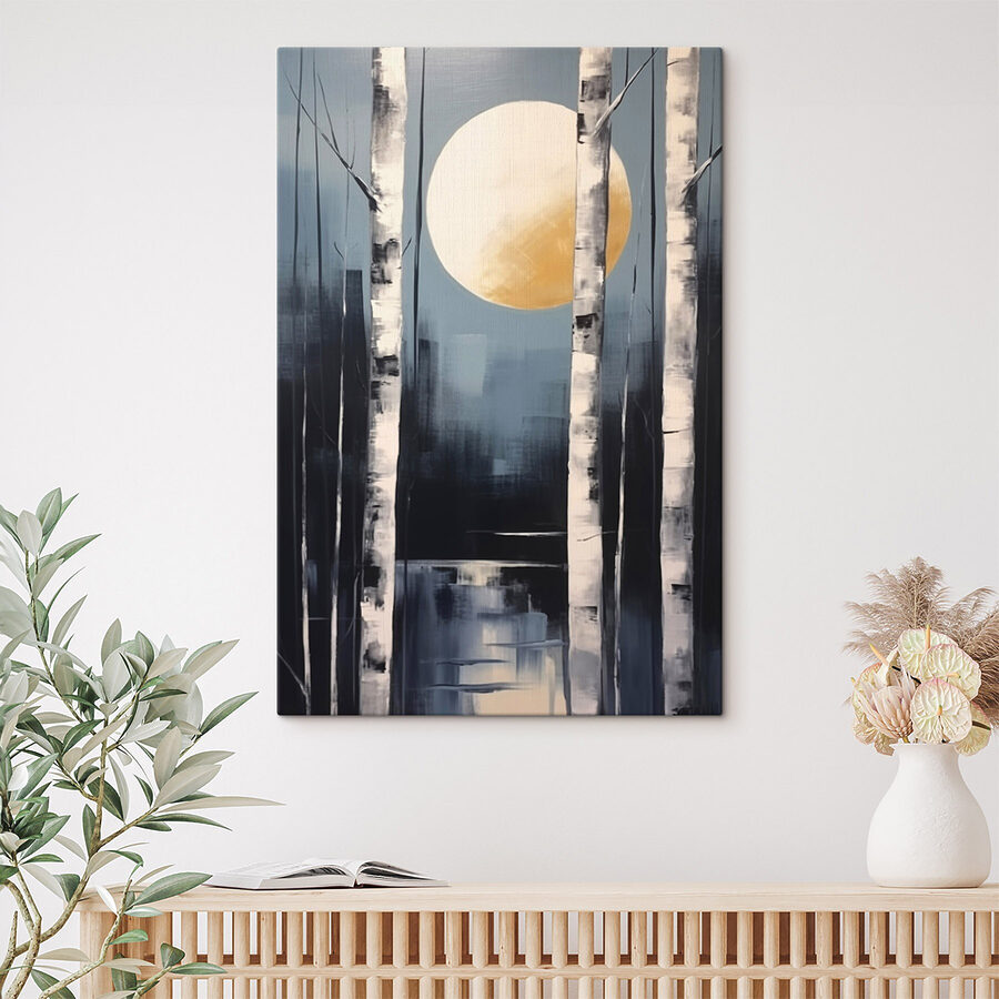 Peinture d'une lune dans le ciel
