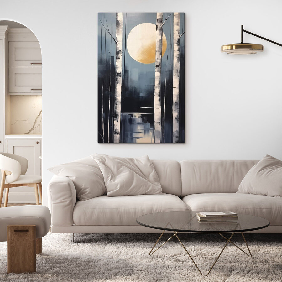 Peinture d'une lune dans le ciel