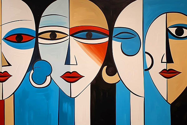 Peinture d'un groupe de personnes Peinture d'un groupe de personnes