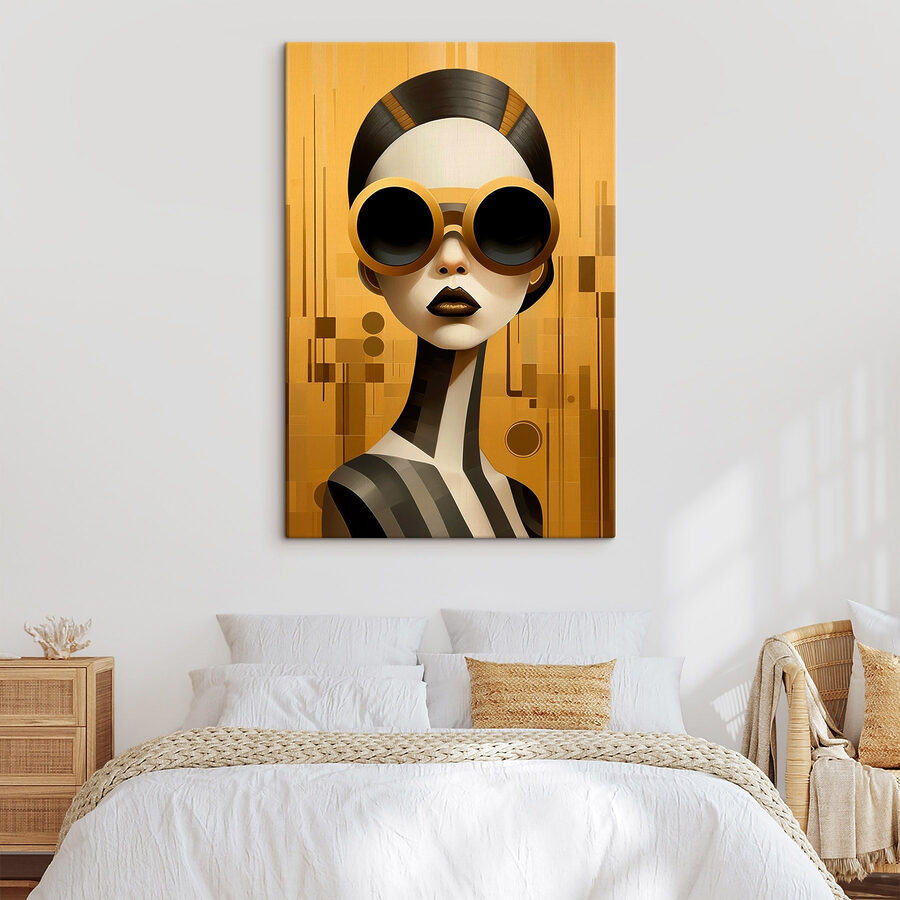 Femme portant des lunettes de protection